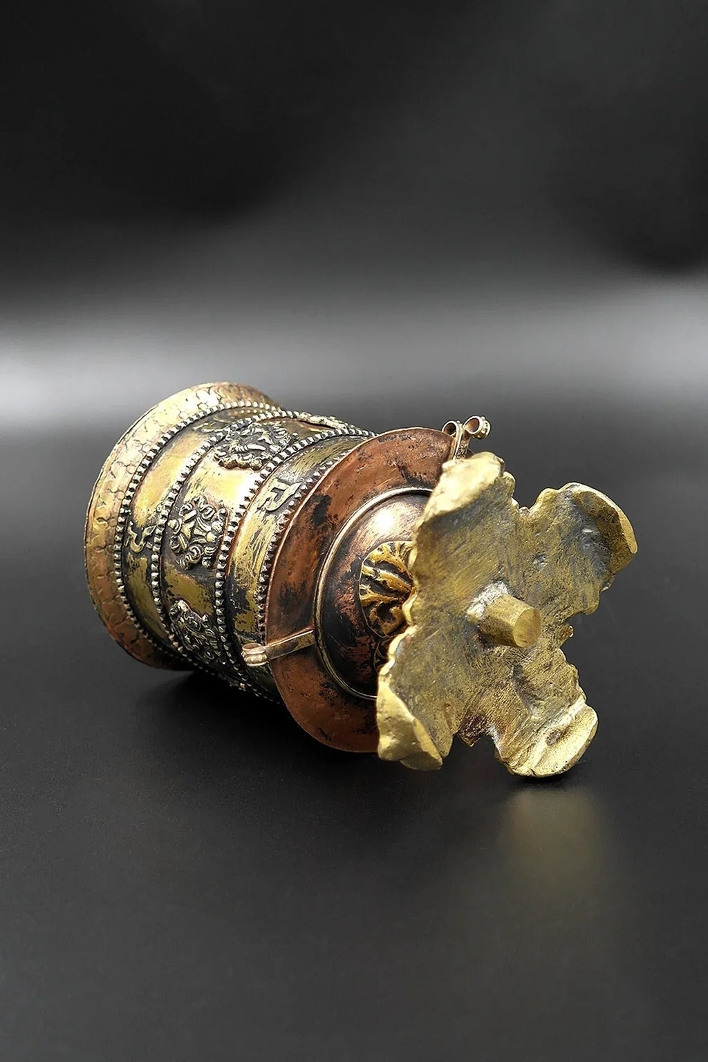 Om Mane peme hum table top Tibetan Prayer Wheel - Vajracrafts