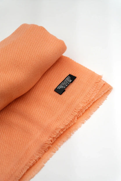 Pale Orange Pure Pashmina Shawls - Vajracrafts