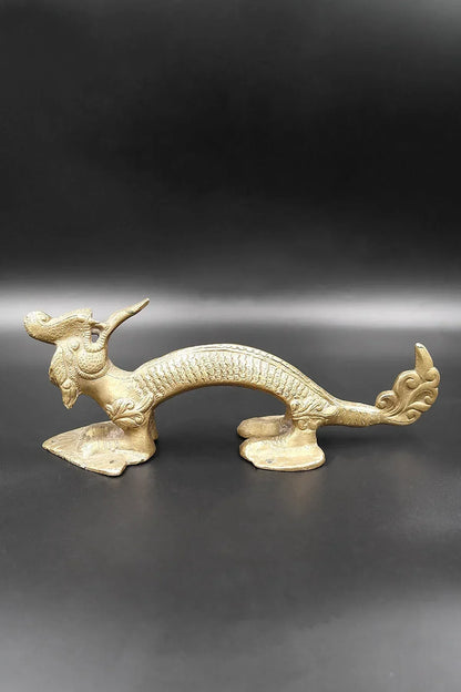 Traditional Brass Dragon Shape Antique Door Handle - Vajracrafts
