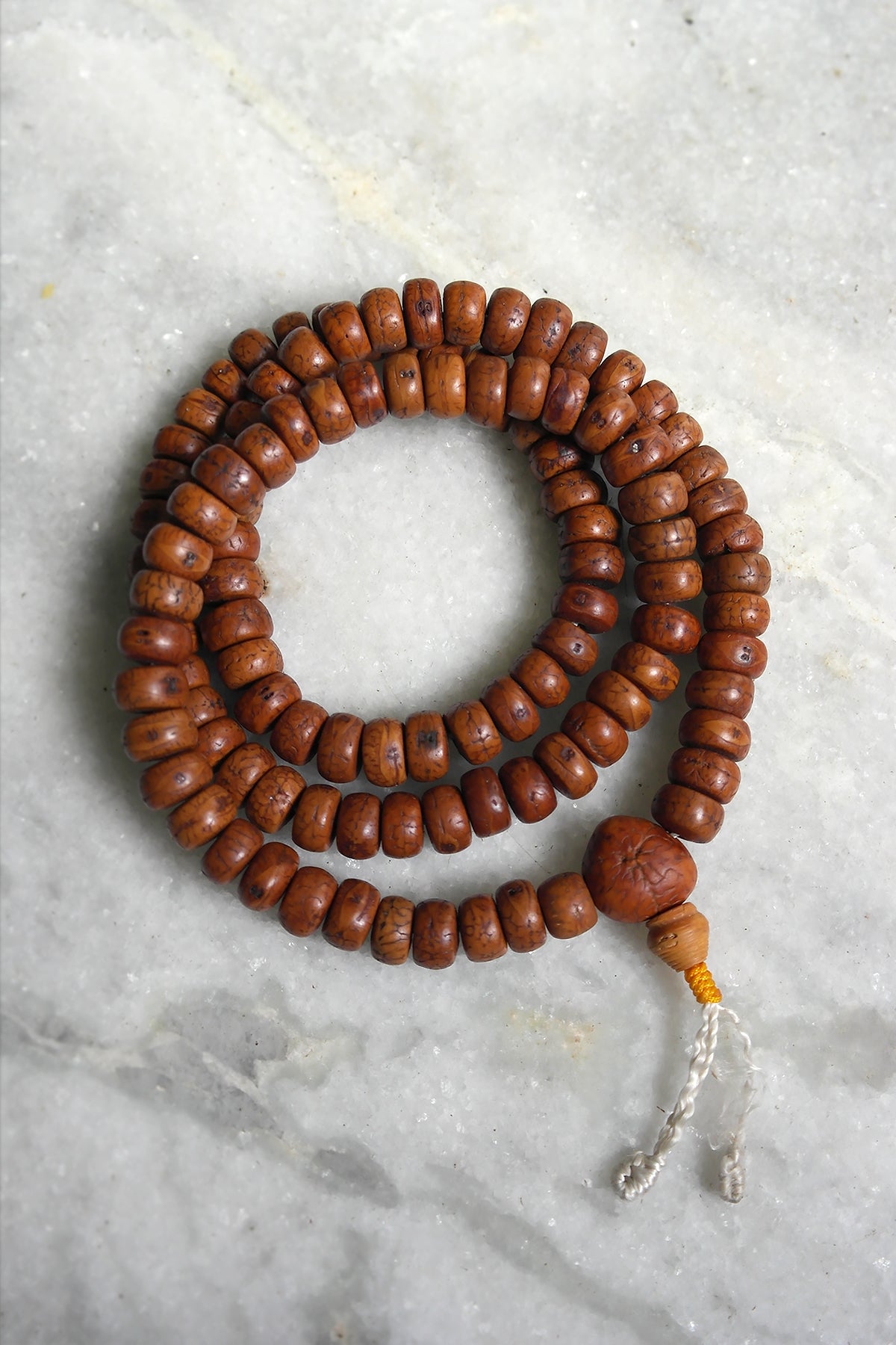 Natural Bodhi Seed Mala,108 Phoenix eye Buddha Chitta Beads Prayer Japa Mala