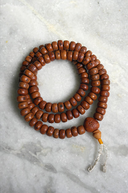 Natural Bodhi Seed Mala,108 Phoenix eye Buddha Chitta Beads Prayer Japa Mala