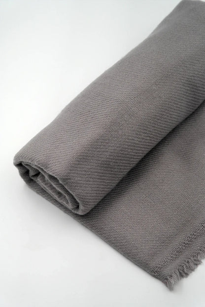 Light Grey Color Pure Pashmina Shawl - Vajracrafts