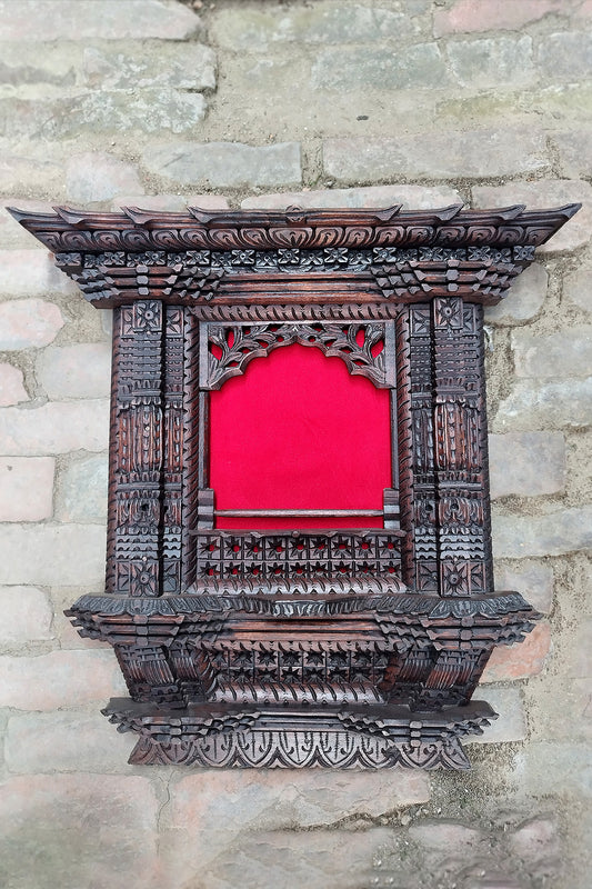 Traditional Newari Handcrafted Wooden Window style Photo frame | Vajracrafts