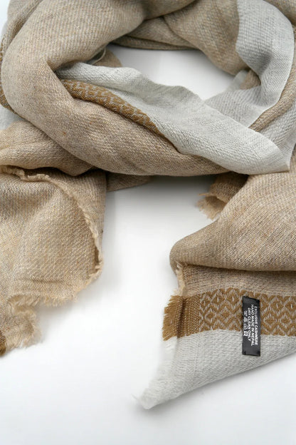 Dobby Tape Border in Pashmina Shawl - Vajracrafts