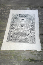 Shakyamuni Buddha Poster on handmade Lokta Paper - Vajracrafts
