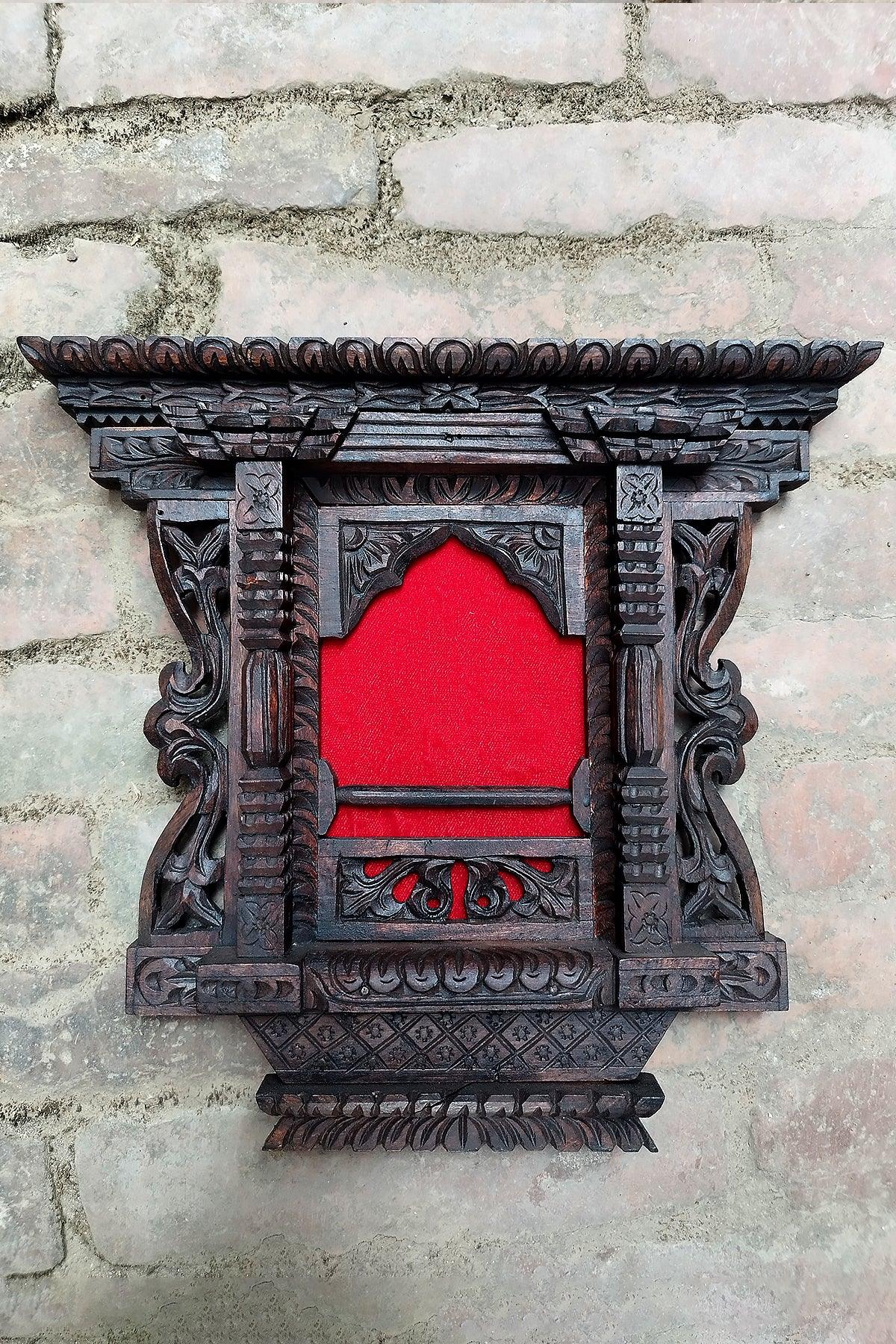 Traditional Newari Handcrafted Wooden small Photo Frame - Vajracrafts