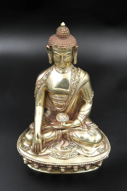 Natural color handmade Shakyamuni Buddha Statue, 8" - Vajracrafts