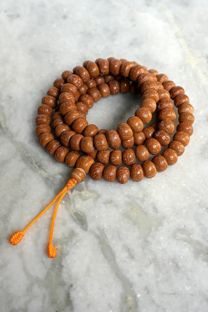 Natural Bodhi Beads Prayer Mala 12mm- Meditation Mala - Vajracrafts