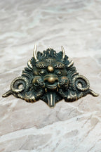 Tibetan handmade Cheppu Mask cum Wall Hanging small 8" - Vajracrafts