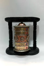 Tibetan Buddhist Ashtamangala Prayer Wheel from Nepal - Vajracrafts