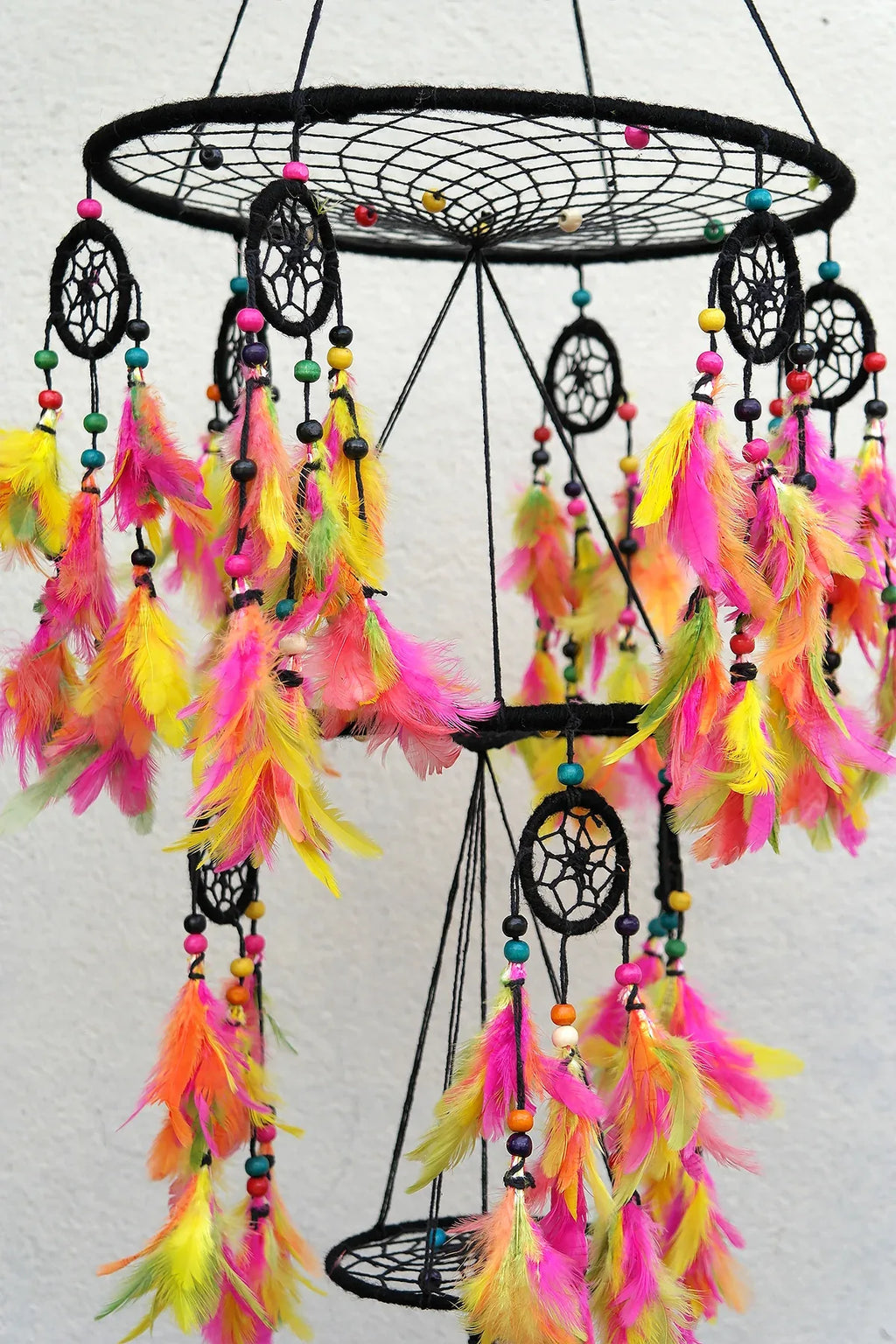 Black Large Handmade Dream Catcher - Vajracrafts