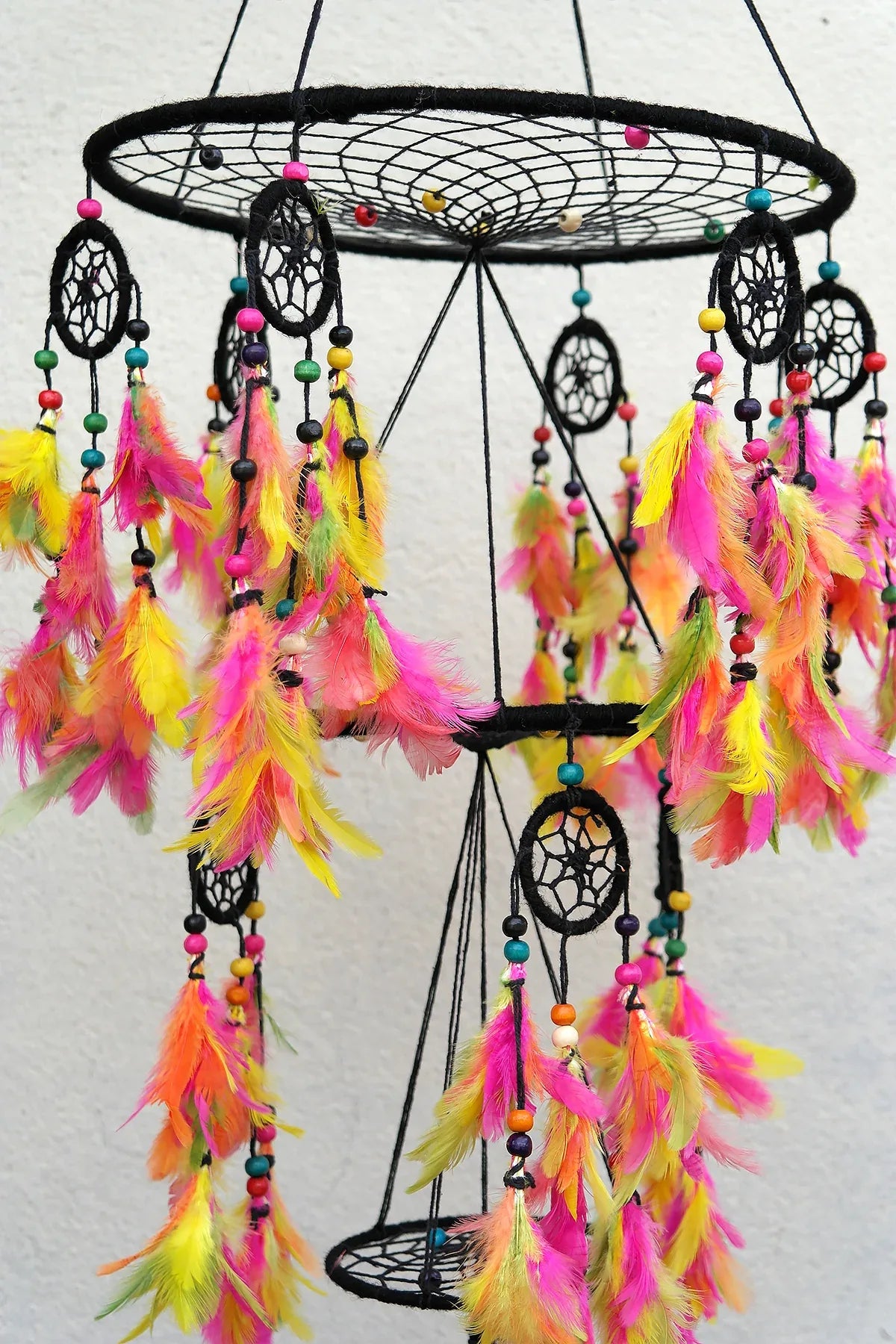 Black Large Handmade Dream Catcher - Vajracrafts