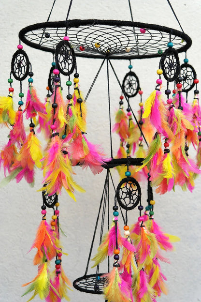 Black Large Handmade Dream Catcher - Vajracrafts