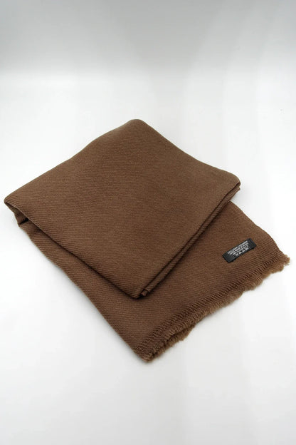 Brown Color Pure Pashmina Shawl - Vajracrafts