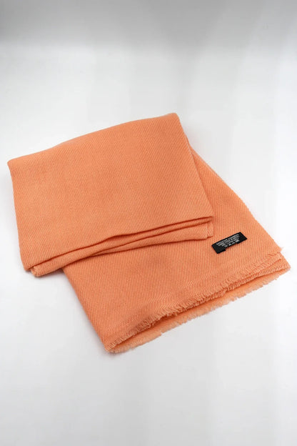 Pale Orange Pure Pashmina Shawls - Vajracrafts