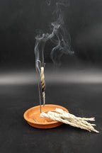 Handmade Ceramic Incense burner with metal stand