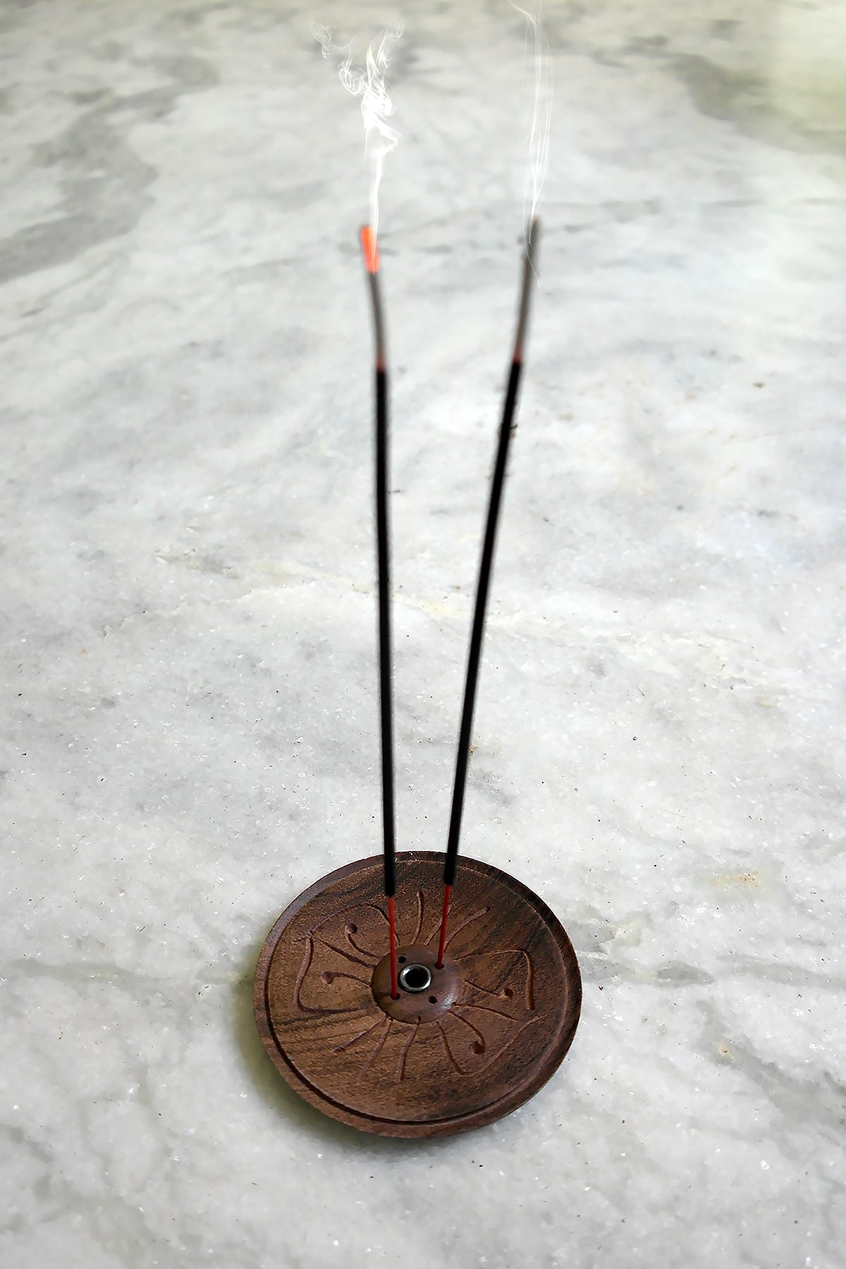 Two Petal design wooden Incense Burner | Vajracrafts