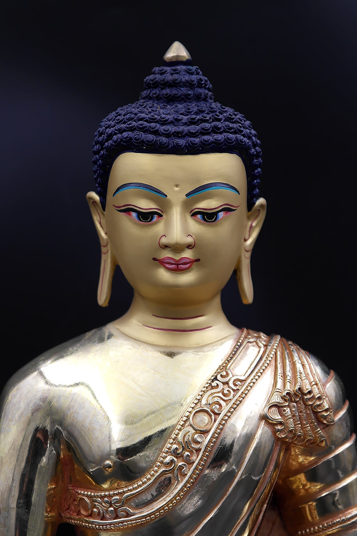 Shakyamuni Buddha Statue in Cushion, 11"