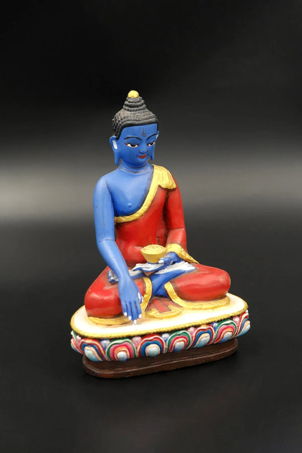 Hand painted handmade Shakyamuni Buddha Statue, 6" - Vajracrafts
