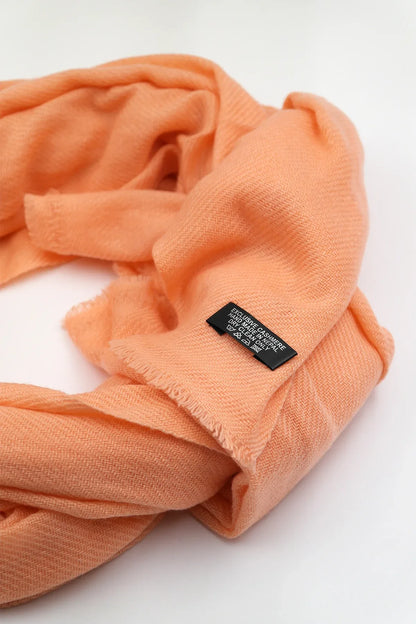 Pale Orange Pure Pashmina Shawls - Vajracrafts