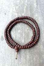 Buddhism Buddha Chitta, carved Dark Bodhi Beads Prayer Mala 12mm - Meditation Mala - Vajracrafts