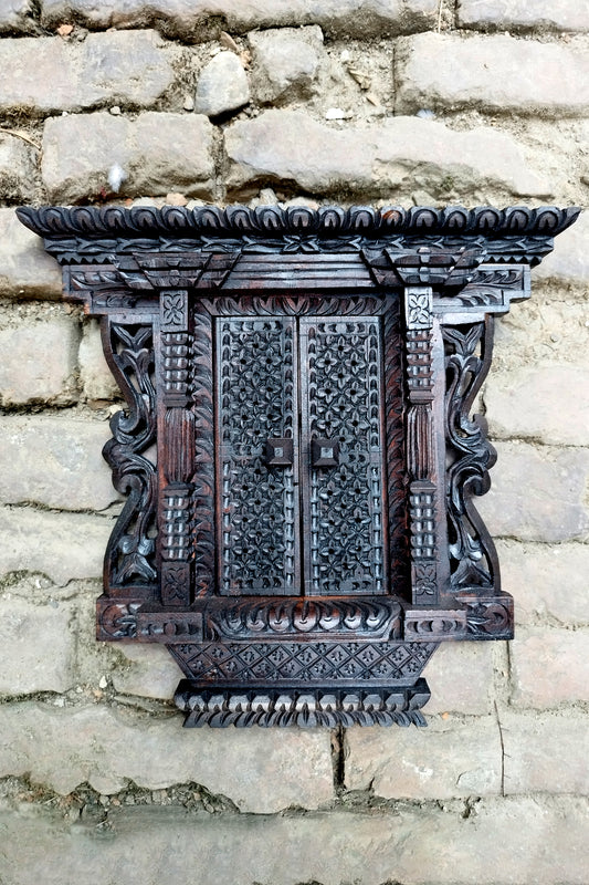 Traditional Newari Handcrafted Wooden sliding Window cum Wall Décor