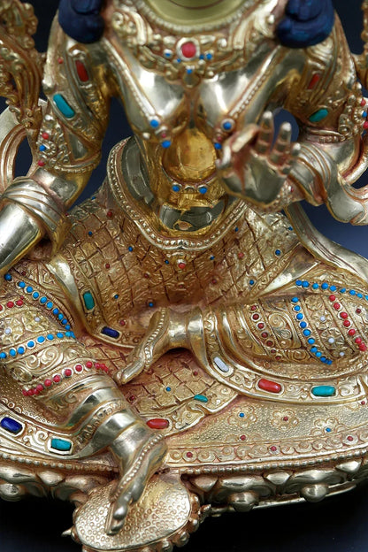Jeweled Green Tara Statue, 13" - Vajracrafts