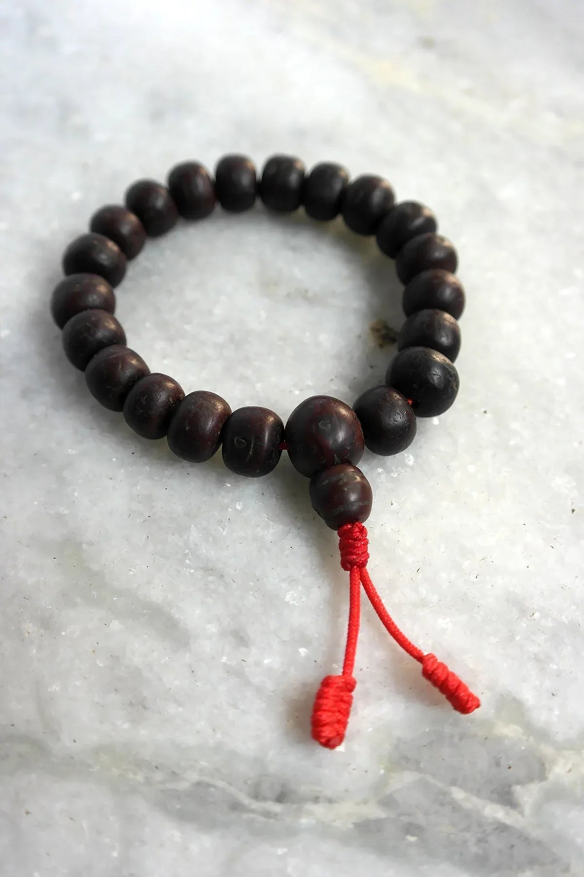Dark Bodhi Seed Wrist Mala, 12mm - Your Journey to Mindful Fulfillment - Vajracrafts
