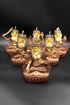 Green Tara, Manjushri, Chenrezig, Vajrasattva, Amitabha and White Tara, Set of 6 Sculptures - Vajracrafts