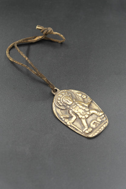 Solid Brass Maha Kali Pendant Necklace