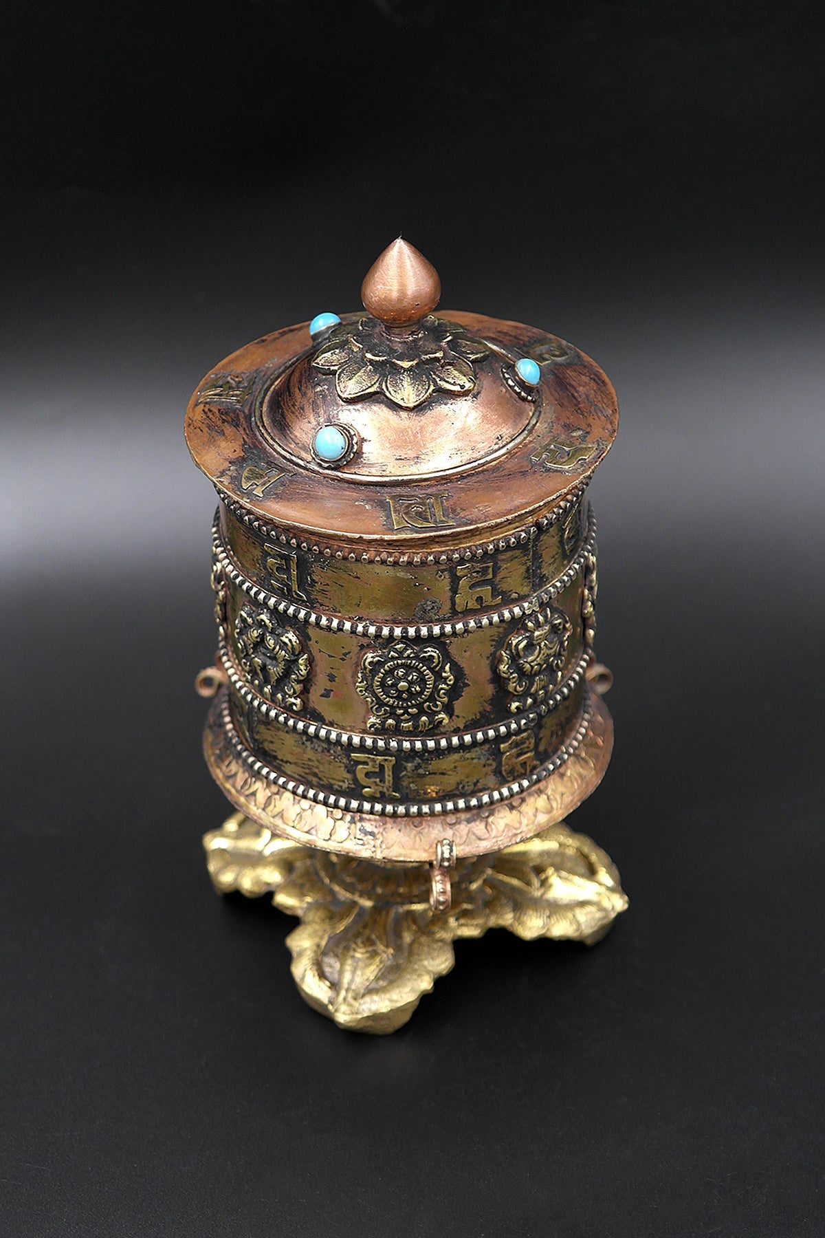 Om Mane peme hum table top Tibetan Prayer Wheel | Vajracrafts