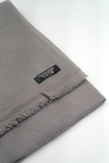 Light Grey Color Pure Pashmina Shawl - Vajracrafts
