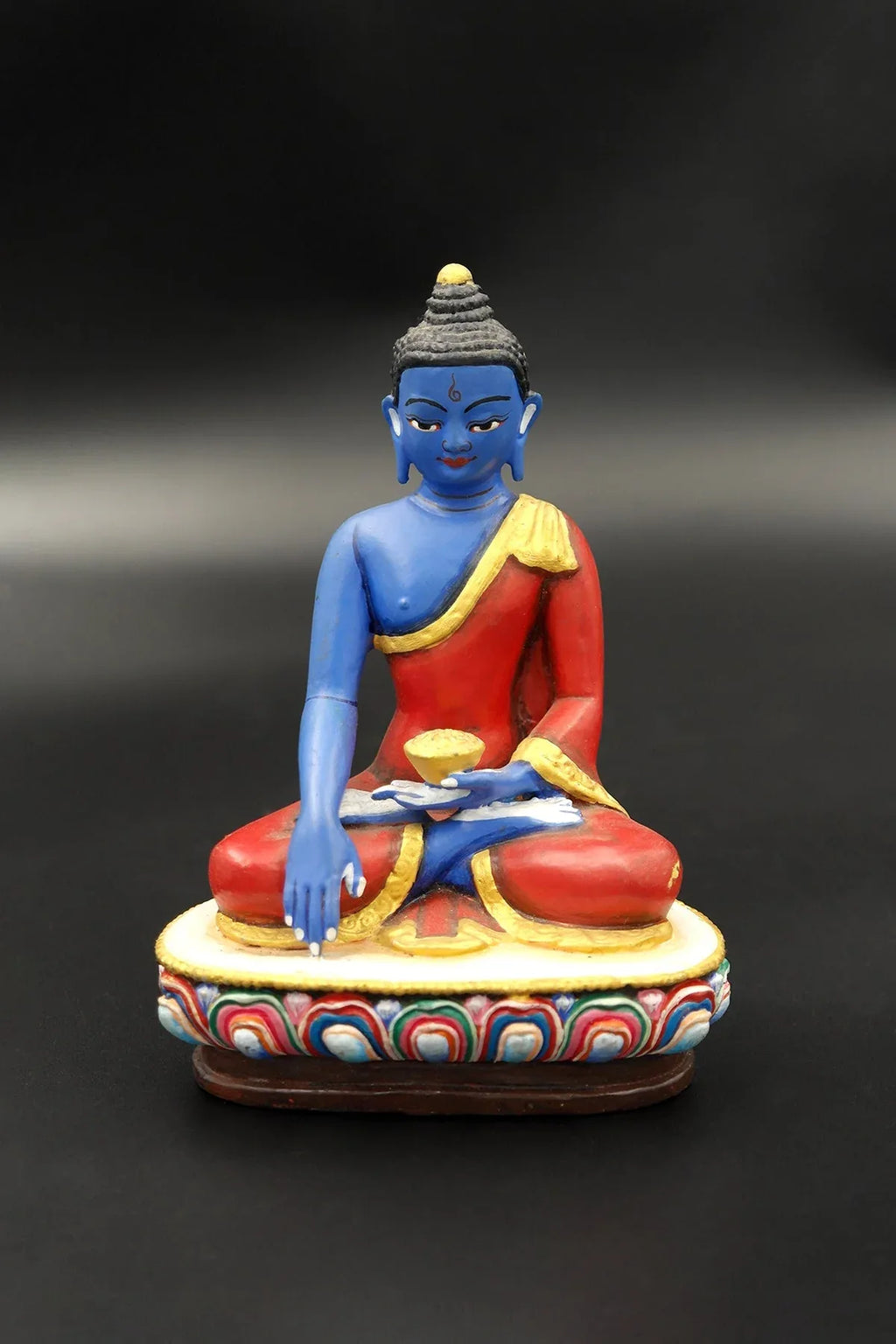 Hand painted handmade Shakyamuni Buddha Statue, 6" - Vajracrafts