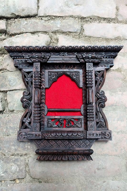 Traditional Newari Handcrafted Wooden small Photo Frame