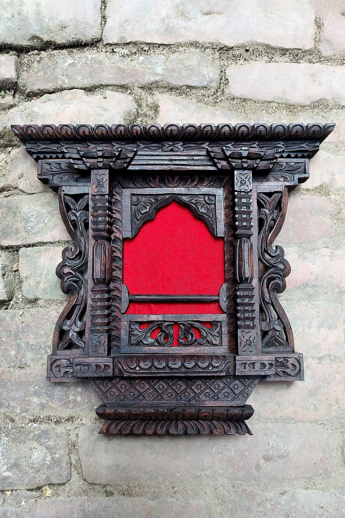 Traditional Newari Handcrafted Wooden small Photo Frame - Vajracrafts