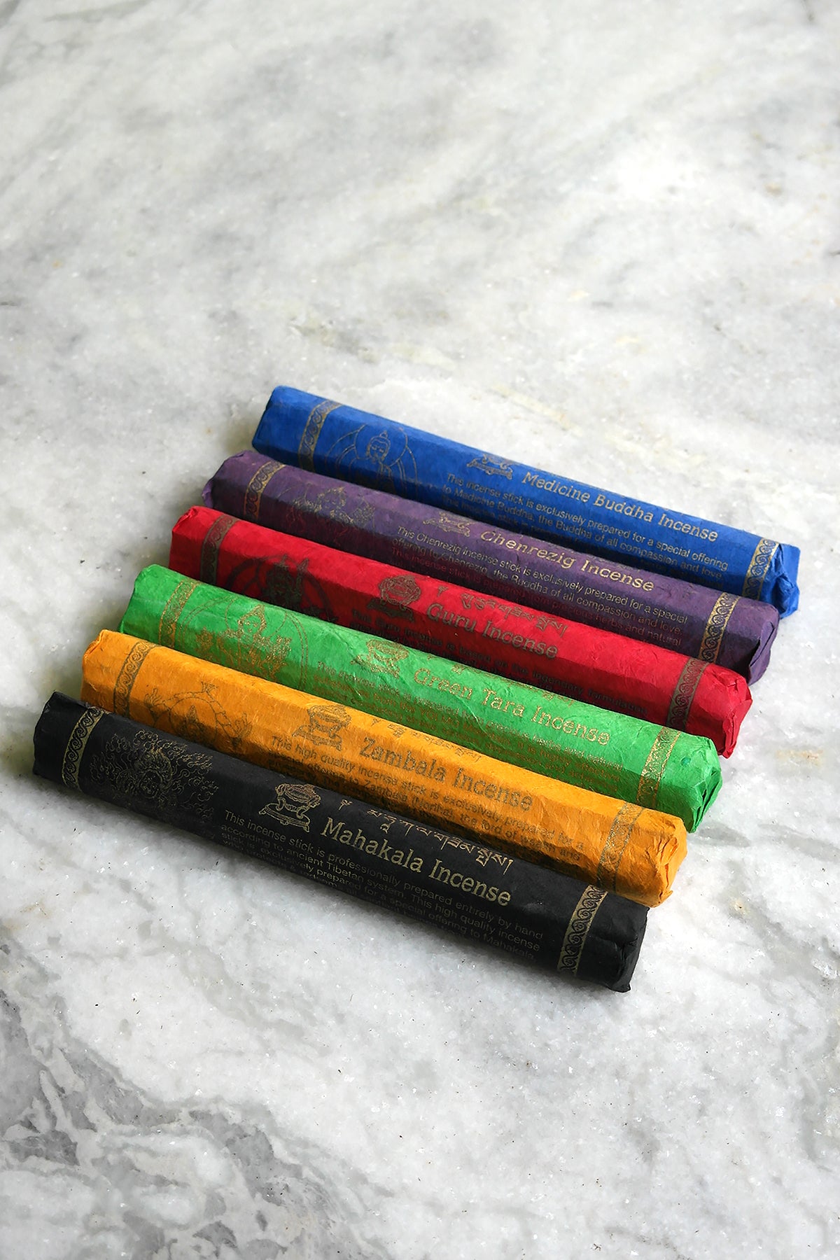 Set of 6 Tibetan Deities Incense Sticks collections - Vajracrafts