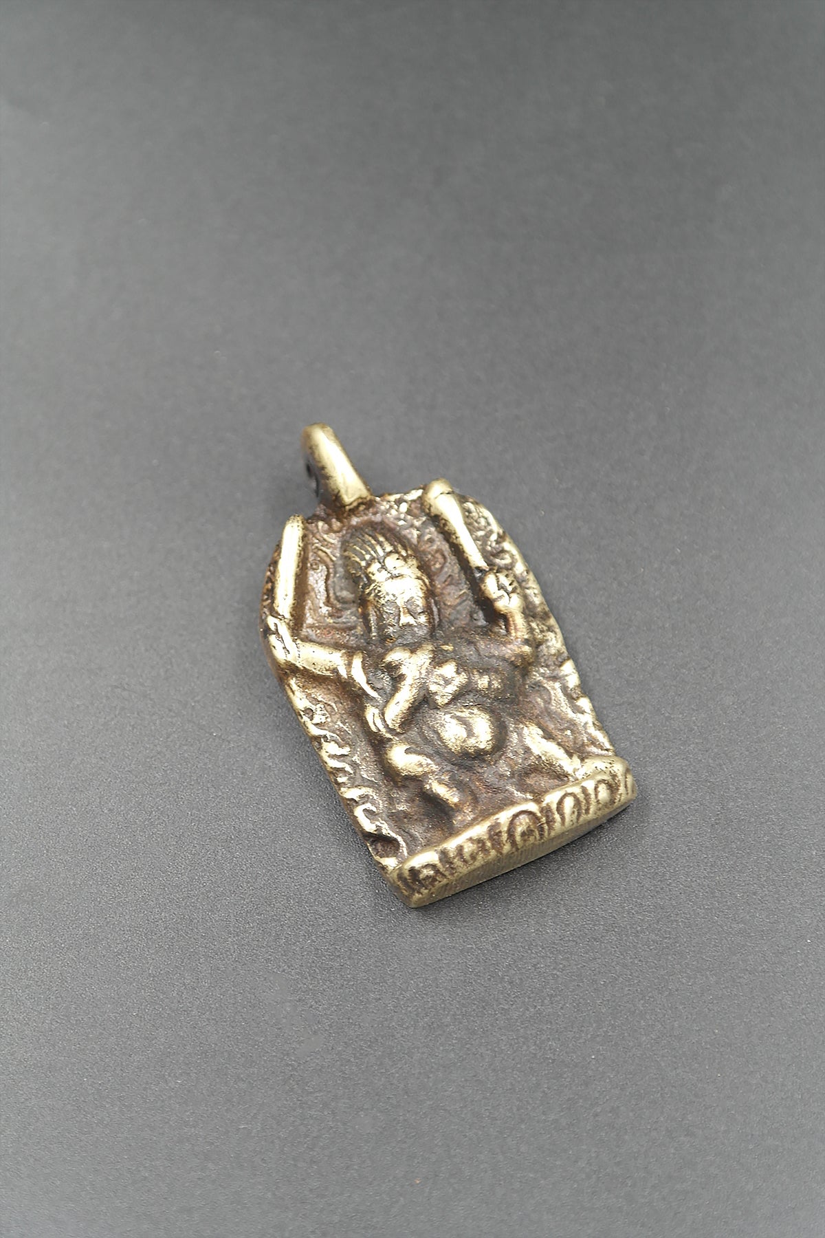 Khadga Pani Mahakala Brass Pendant | Wrathful Protector Deity of Vajrayana