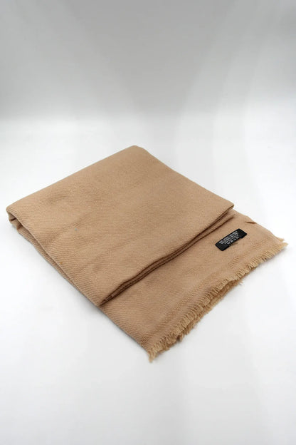 Tan Beige Color Pashmina Shawl - Vajracrafts