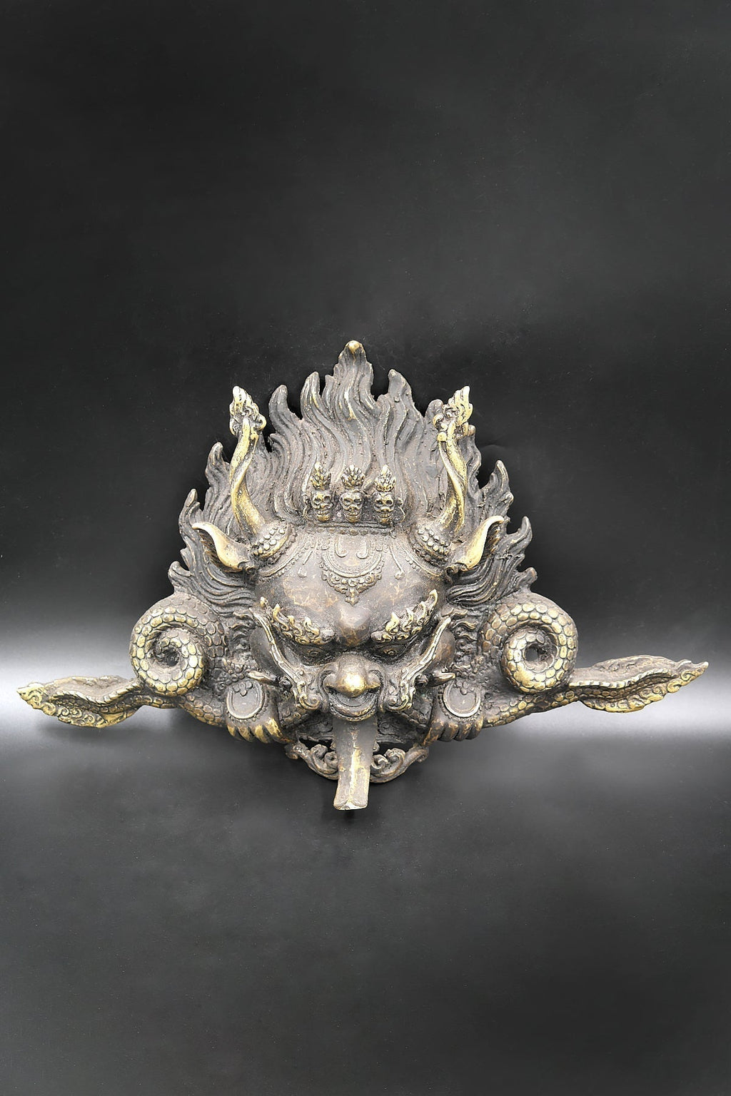 Handmade Tibetan Cheppu Wall Hanging Mask 11"