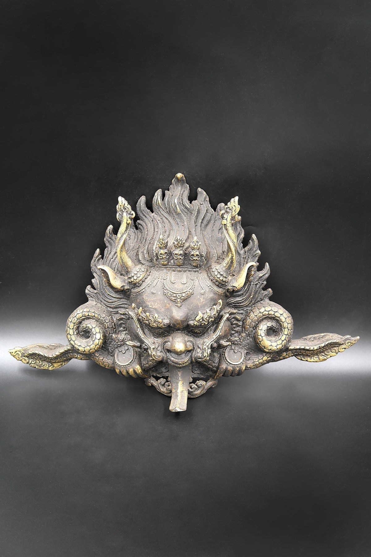 Handmade Tibetan Cheppu Wall Hanging Mask 11"