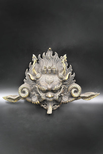 Handmade Tibetan Cheppu Wall Hanging Mask 11"