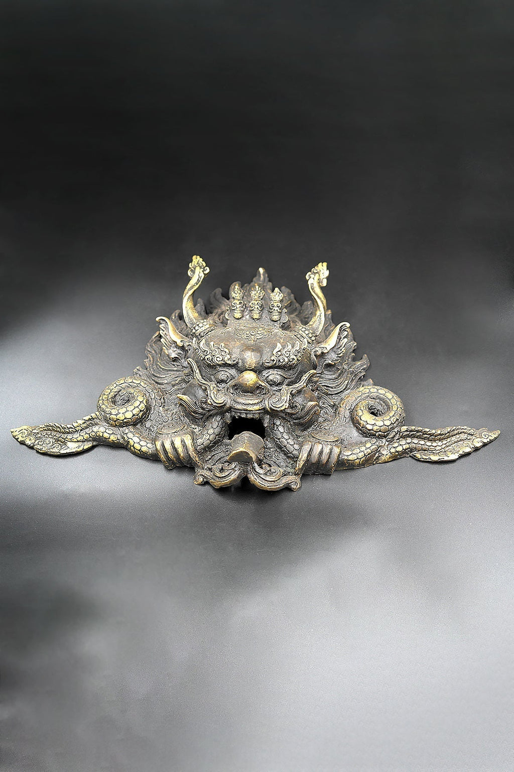 Handmade Tibetan Cheppu Wall Hanging Mask 11"