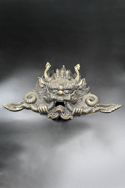 Handmade Tibetan Cheppu Wall Hanging Mask 11"