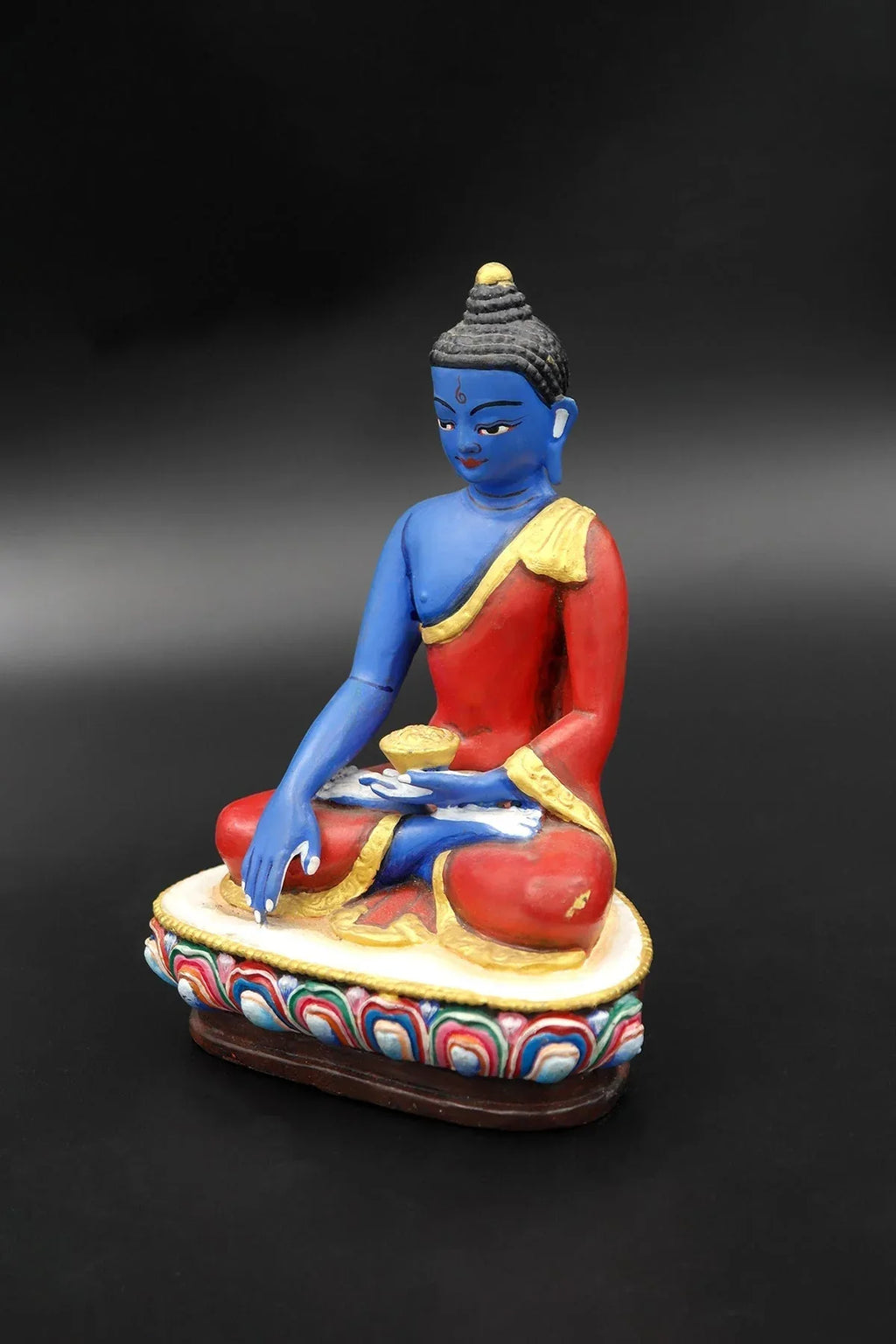 Hand painted handmade Shakyamuni Buddha Statue, 6" - Vajracrafts