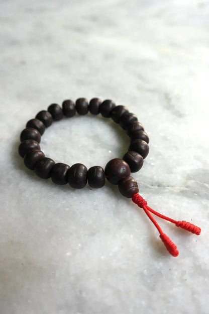 Dark Bodhi Seed Wrist Mala, 12mm - Your Journey to Mindful Fulfillment - Vajracrafts