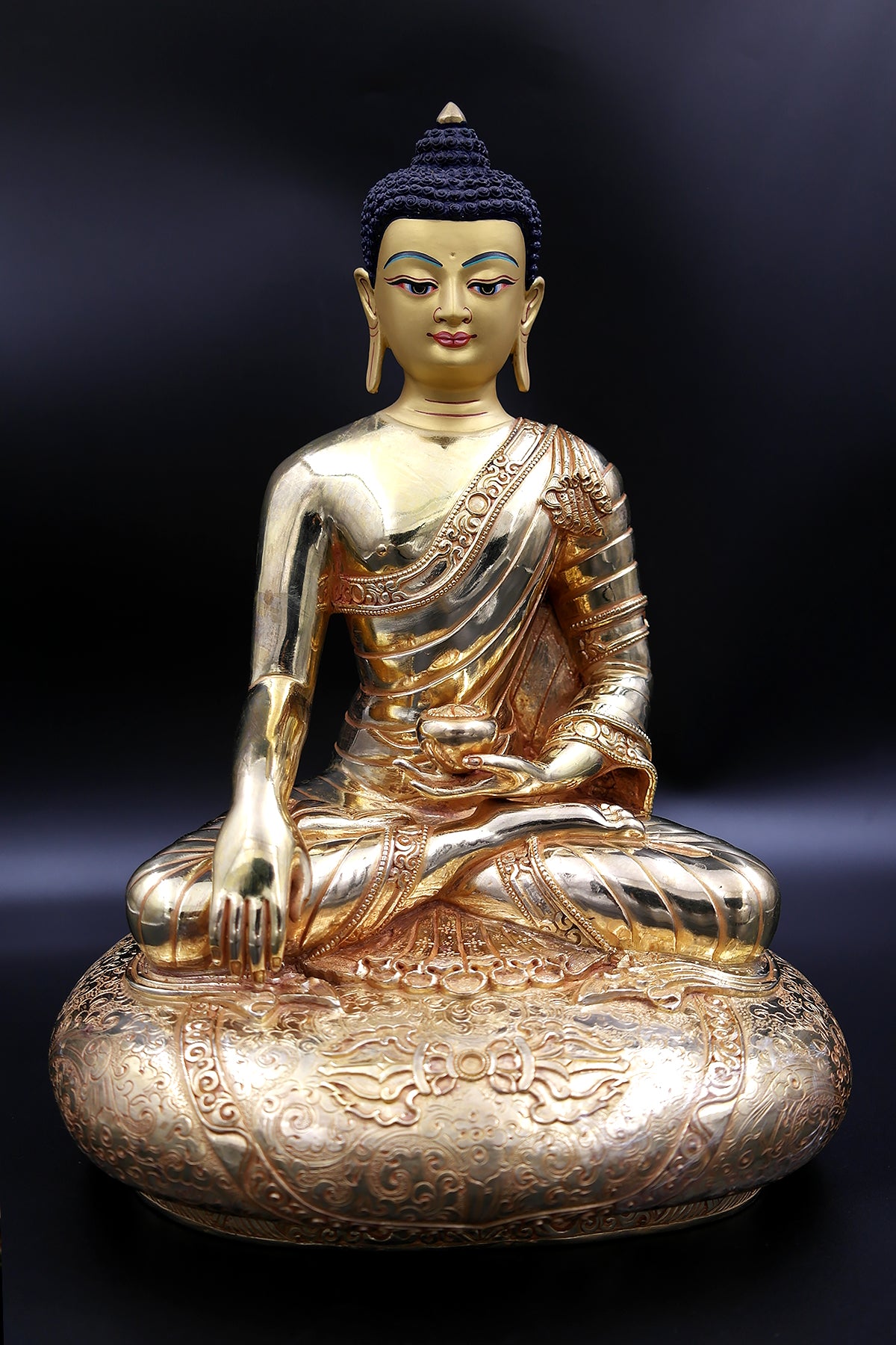 Shakyamuni Buddha Statue in Cushion, 11"