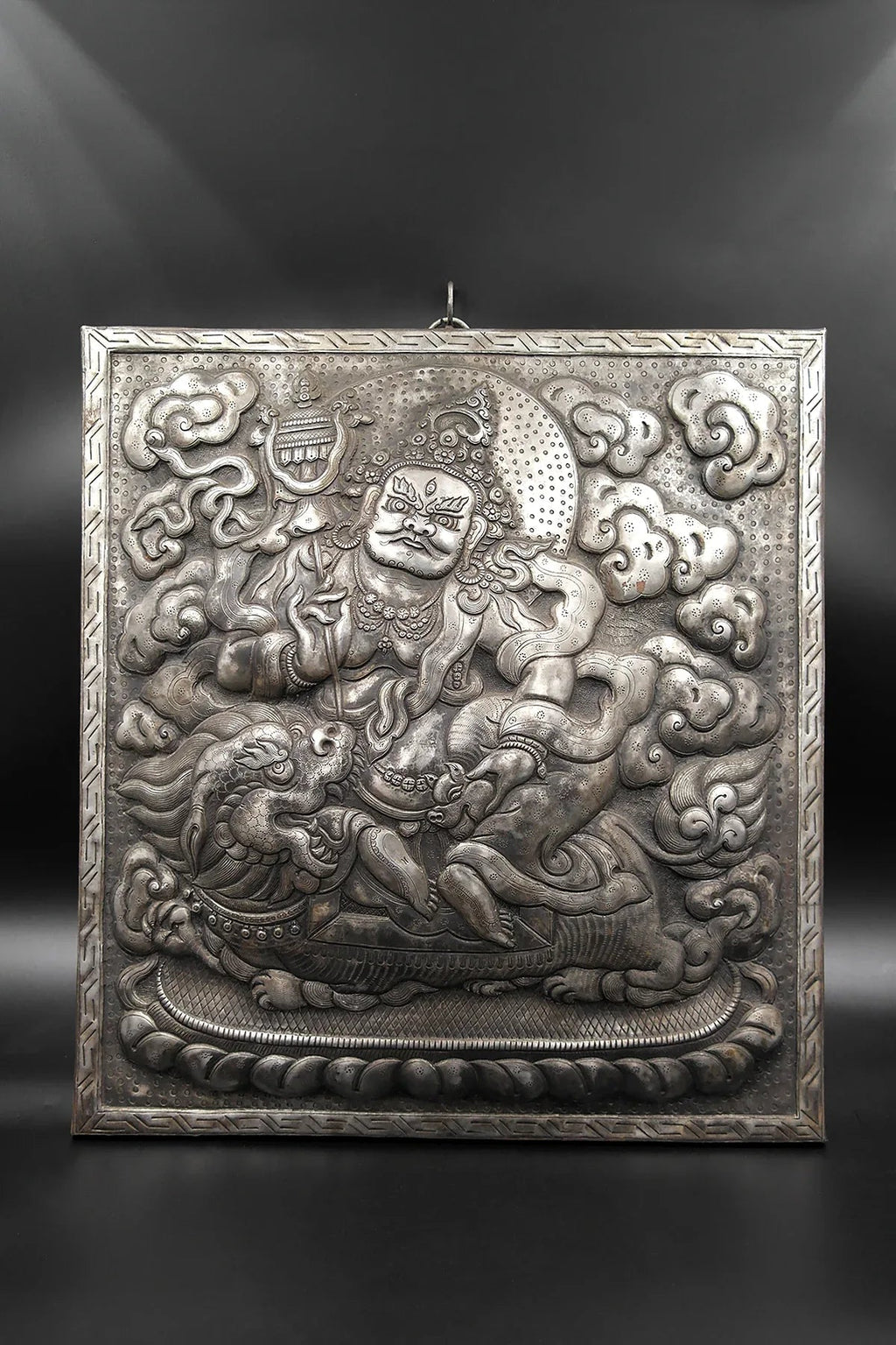 Hand Hammered Zambala wall hanging, A spell to attract good luck and wealth - Vajracrafts