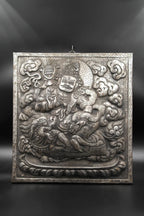 Hand Hammered Zambala wall hanging, A spell to attract good luck and wealth - Vajracrafts