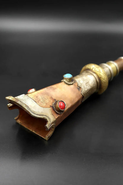 Buddhist Traditional Ritual Item Copper Kangling, Tibetan trumpet - DungChen - Vajracrafts