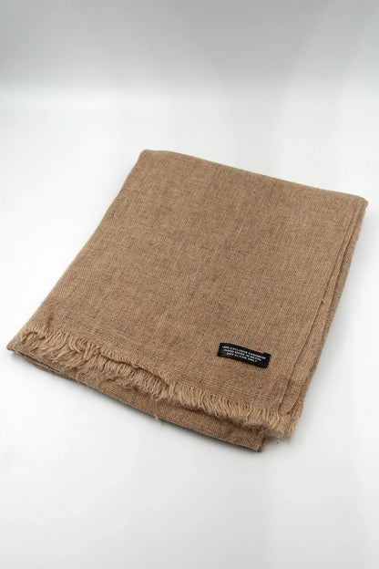 Light Brown Cashmere pashmina scarf for Women handloomed Shawl - Vajracrafts